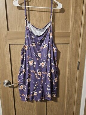 Purple Flower Romper